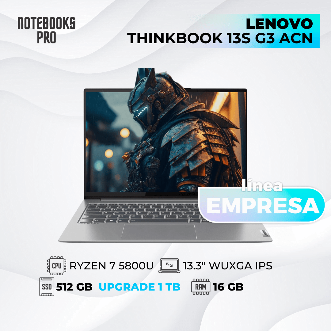 LENOVO THINKBOOK 13S G3 ACN – RYZEN 7 5800U – SSD 512 GB – 16 GB