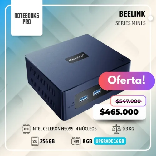 MINI PC BEELINK MINI S - INTEL CELERON N5095 - SSD 256 GB - 8 GB RAM