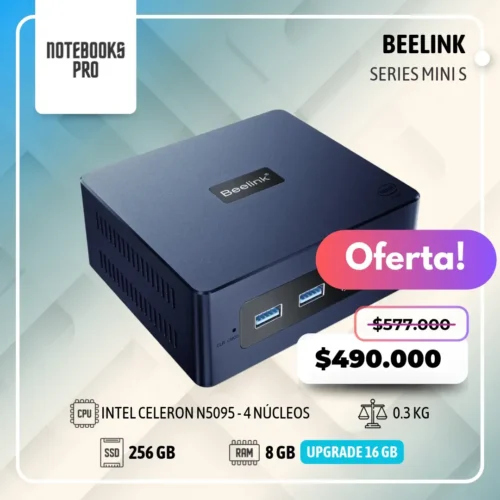 MINI PC BEELINK MINI S - INTEL CELERON N5095 - SSD 256 GB - 8 GB RAM