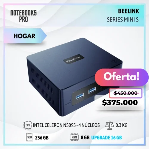 MINI PC BEELINK MINI S - INTEL CELERON N5095 - SSD 256 GB - 8 GB RAM