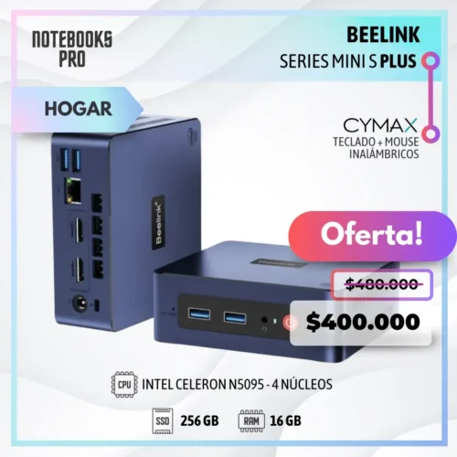 MINI PC BEELINK MINI S PLUS - INTEL CELERON N5095 - SSD 256 GB - 16 GB RAM