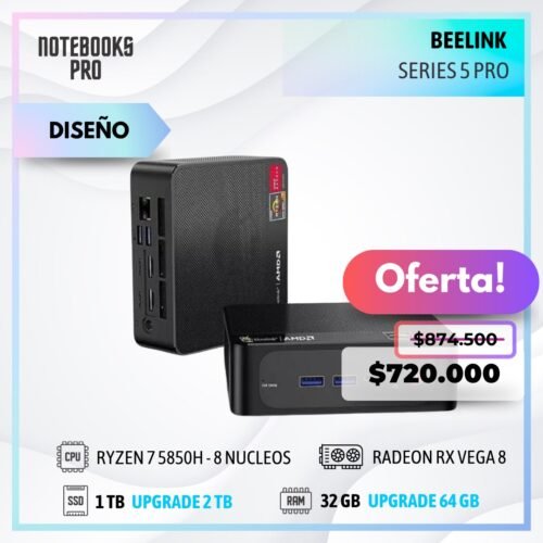 MINI PC BEELINK SERIES 5 PRO - RYZEN 7 5850U - SSD 1TB - 32 GB RAM