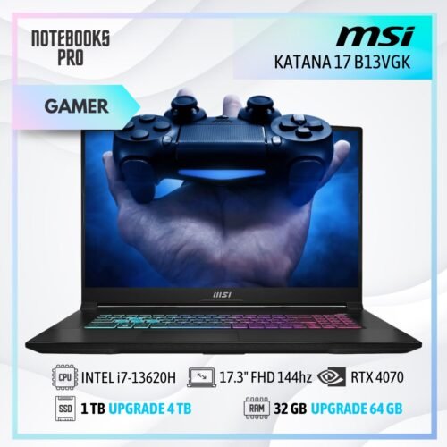 MSI KATANA 17 B13VGK - i7-13620H - SSD 1TB - 32 GB RAM DDR5 - 17.3" FHD IPS - RTX 4070