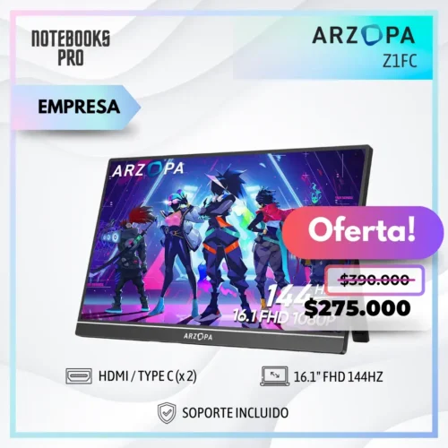 MONITOR ARZOPA Z1FC- 16.1" FHD 144HZ