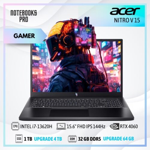 ACER NITRO V 15 - i7-13620H - SSD 1TB - 32 GB RAM DDR5 - 15.6" FHD IPS 144hz - RTX 4060