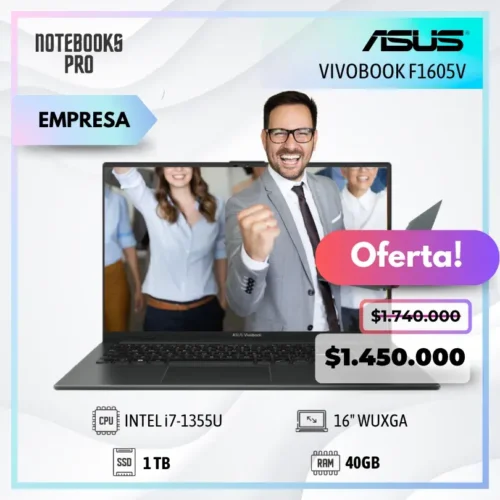ASUS VIVOBOOK F1605V - i7-1355U - SSD 1TB - 40 GB RAM - 16" WUXGA