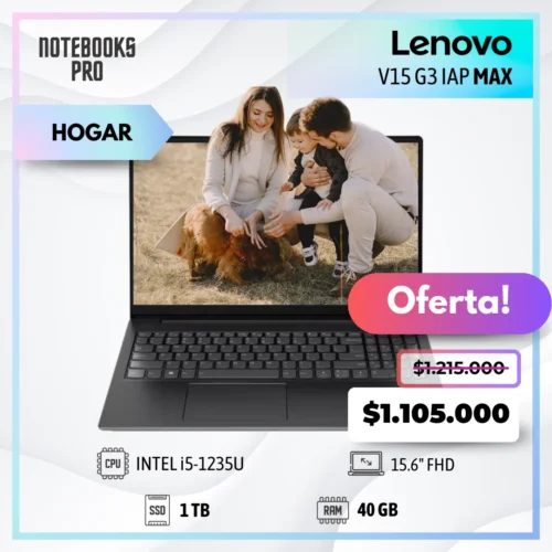 LENOVO V15 G3 IAP MAX - i5-1235U - SSD 1 TB - 40 GB RAM - 15.6" FHD