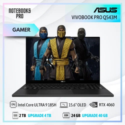 ASUS VIVOBOOK PRO Q543M - Intel Core ULTRA 9 185H - SSD 2 TB - 24 GB DDR5 - 15.6" OLED - RTX 4060