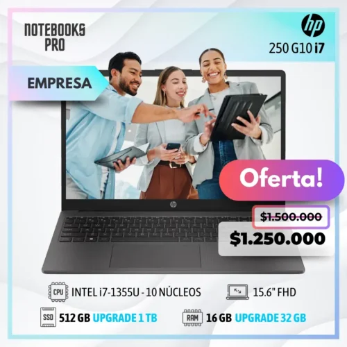 HP 250 G10 - i7-1355U - SSD 512 GB - 16 GB RAM - 15.6" FHD