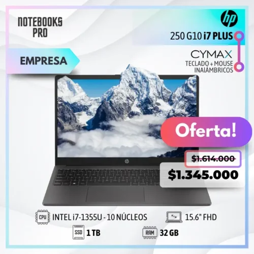 HP 250 G10 PLUS - i7-1355U - SSD 1 TB - 32 GB RAM - 15.6" FHD