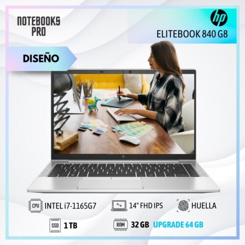 HP ELITEBOOK 840 G8 - i7-1165G7 - SSD 1TB - 32 GB RAM - 14" FHD IPS