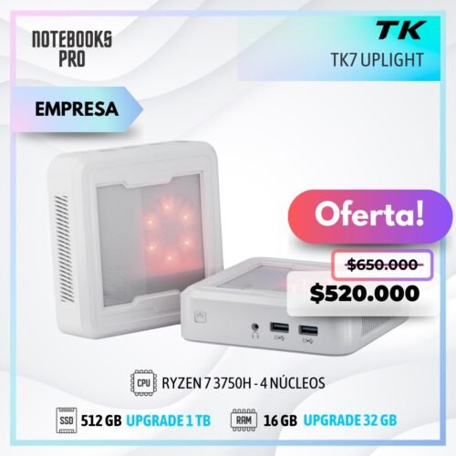 MINI PC TK7 UPLIGHT - RYZEN 7 3750H - SSD 512 GB - 16 GB RAM - 4 Núcleos