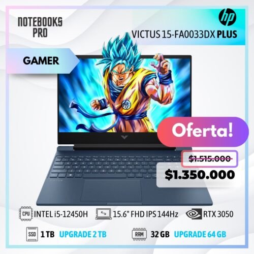 HP VICTUS 15-FA0033DX PLUS - i5-12450H - SSD 1 TB - 32 GB RAM - 15.6" FHD IPS 144Hz - RTX 3050