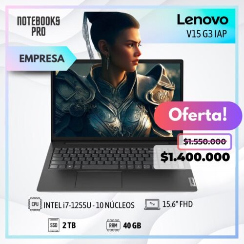 LENOVO V15 G3 IAP - i7-1255U - SSD 2 TB - 40 GB RAM - 15.6" FHD - 10 núcleos