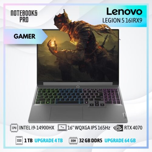 LENOVO LEGION 5 16IRX9 - i9-14900HX - SSD 1TB - 32 GB RAM DDR5 - 16" WQXGA IPS 165Hz - RTX 4070