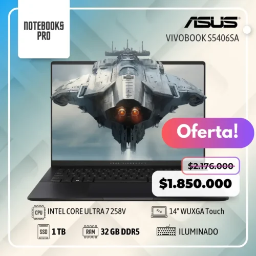 ASUS VIVOBOOK S5406SA - Ultra 7 258V - 1TB SSD - 32 GB RAM DDR5 - 14" OLED WUXGA