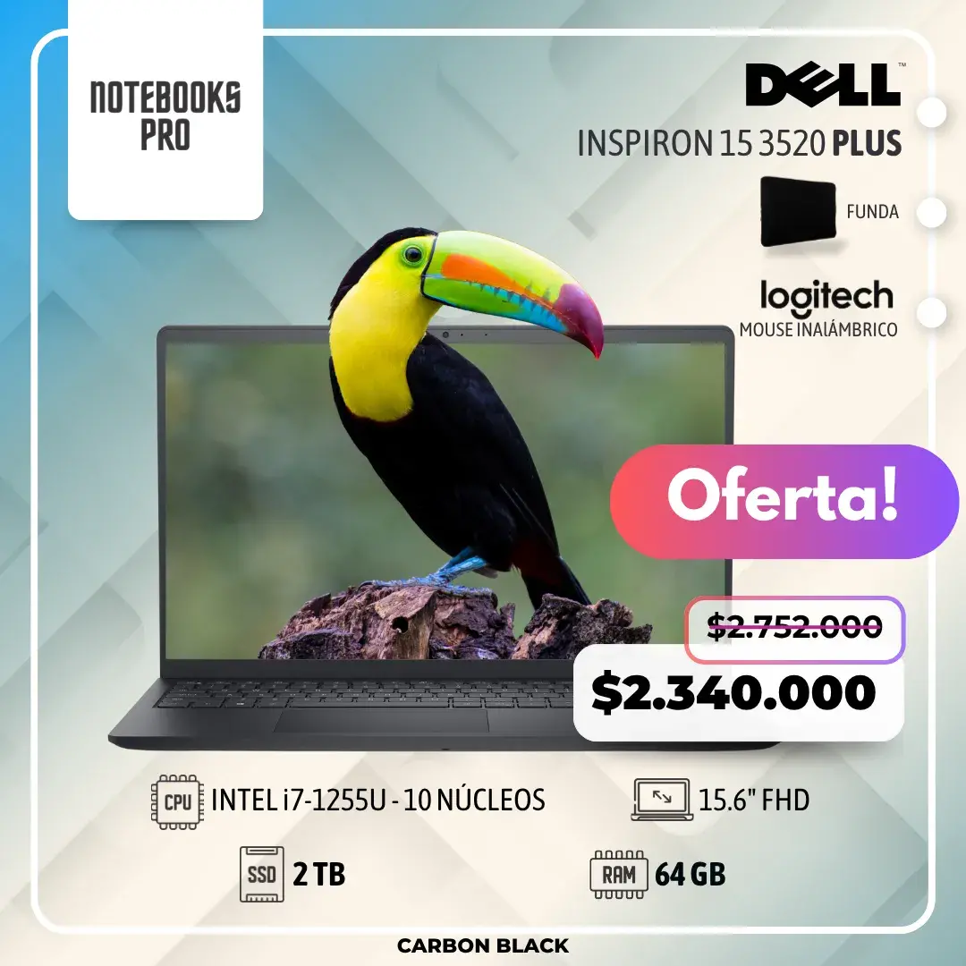DELL INSPIRON 15 3520 EXTREME - i7-1255U - 2 TB SSD - 64 GB RAM - 15.6" FHD