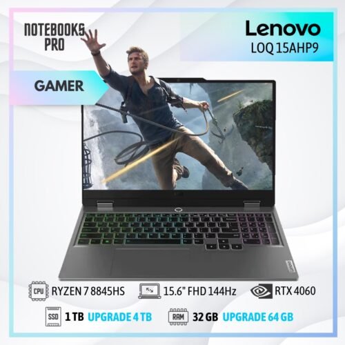 LENOVO LOQ 15AHP9 - RYZEN 7 8845HS - SSD 1TB - 32 GB RAM - 15.6" FHD 144Hz - RTX 4060