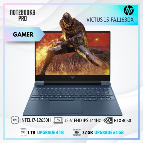 HP VICTUS 15-FA1163DX - i7-12650H - SSD 1 TB - 32 GB RAM - RTX 4050 - 15.6" FHD IPS