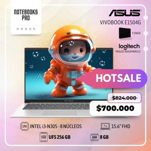 ASUS VIVOBOOK E1504G - i3-N305 - UFS 256 GB - 8 GB RAM - 15.6" FHD - 8 Núcleos