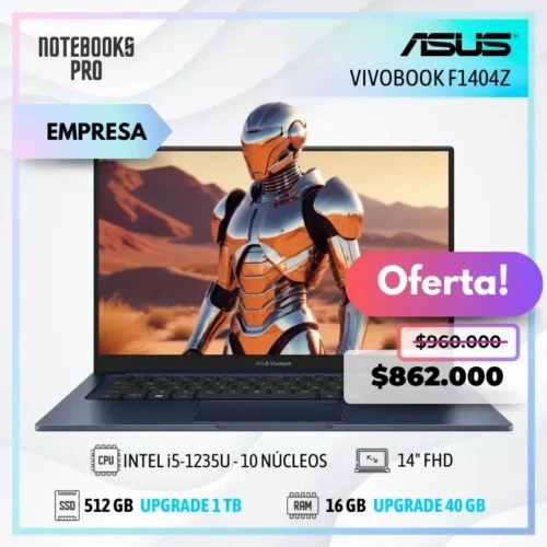 ASUS VIVOBOOK F1404Z - i5-1235U - SSD 512 GB - 16 GB RAM - 14" FHD - 10 Núcleos