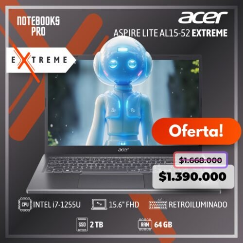 ACER ASPIRE LITE AL15-52 EXTREME - i7-1255U - SSD 2 TB - 64 GB RAM - 15.6" FHD
