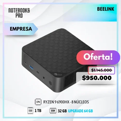 MINI PC BEELINK SER 6 - RYZEN 9 6900HX - SSD 1TB - 32 GB RAM DDR5 - 8 núcleos