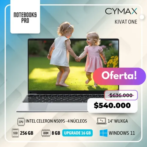 CYMAX KIVAT ONE - Intel Celeron N5095 - 256 GB Disco - 8 GB RAM - 14" WUXGA
