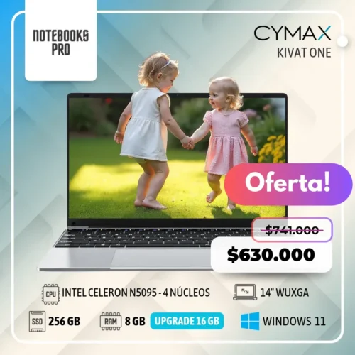 CYMAX KIVAT ONE - Intel Celeron N5095 - 256 GB Disco - 8 GB RAM - 14" WUXGA