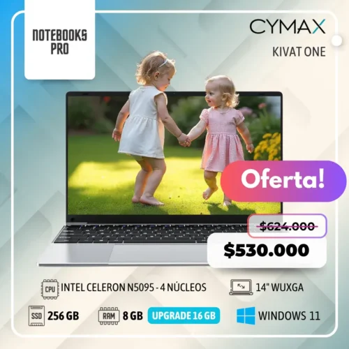 CYMAX KIVAT ONE - Intel Celeron N5095 - 256 GB Disco - 8 GB RAM - 14" WUXGA