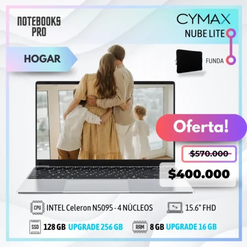CYMAX NUBE LITE - Intel Celeron N5095 - 128 GB - 8GB RAM - 15.6" FHD