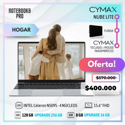 CYMAX NUBE LITE - Intel Celeron N5095 - 128 GB - 8GB RAM - 15.6" FHD