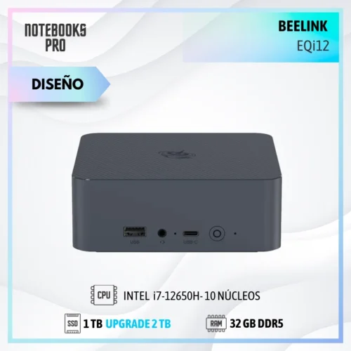 MINI PC BEELINK EQi12 - i7-12650H - SSD 1TB - 32 GB RAM DDR5 - 10 núcleos