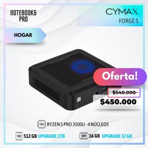 MINI PC CYMAX FORGE 5 - RYZEN 5 PRO 3500U - SSD 512 GB - 16 GB RAM - 4 Núcleos