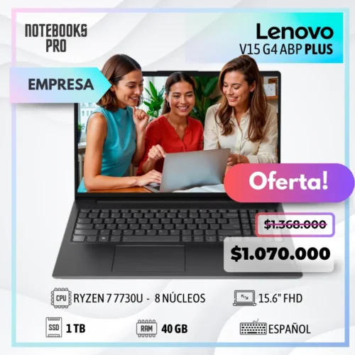 LENOVO V15 G4 ABP PLUS - RYZEN 7 7730U - SSD 1 TB - 40 GB - 15.6" FHD