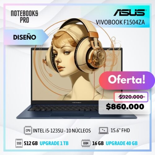 ASUS VIVOBOOK F1504ZA - i5-1235U - SSD 512 GB - 16 GB RAM - 15.6" FHD