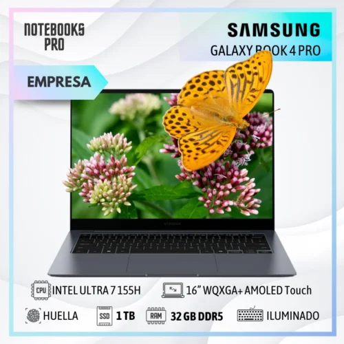 SAMSUNG GALAXY BOOK 4 PRO - Ultra 7 155H - 1 TB SSD - 32 GB RAM DDR5 - 16” WQXGA+ AMOLED Touch