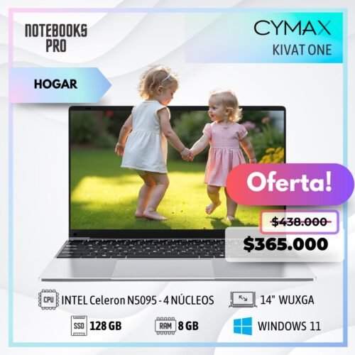 CYMAX KIVAT ONE - Intel Celeron N5095 - 128 GB Disco - 8 GB RAM - 14" WUXGA