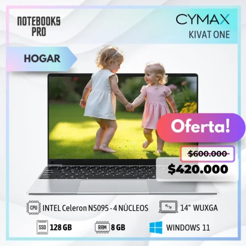 CYMAX KIVAT ONE - Intel Celeron N5095 - 128 GB Disco - 8 GB RAM - 14" WUXGA