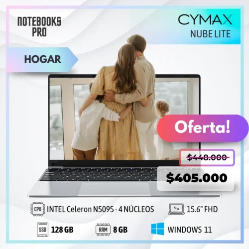CYMAX NUBE LITE - Intel Celeron N5095 - 128 GB - 8GB RAM - 15.6" FHD