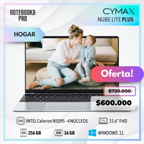 CYMAX NUBE LITE PLUS - Intel Celeron N5095 - 256 GB - 16GB RAM - 15.6" FHD