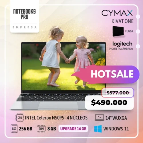 CYMAX KIVAT ONE - Intel Celeron N5095 - 256 GB Disco - 8 GB RAM - 14" WUXGA