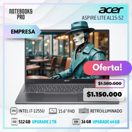 ACER ASPIRE LITE AL15-52 - i7-1255U - SSD 512 GB - 16 GB RAM - 15.6" FHD