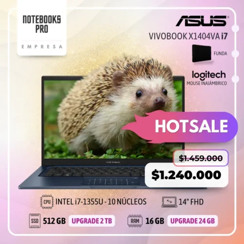 ASUS VIVOBOOK X1404VA - i7-1355U - SSD 512 GB - 16 GB RAM - 14" FHD - 10 Núcleos