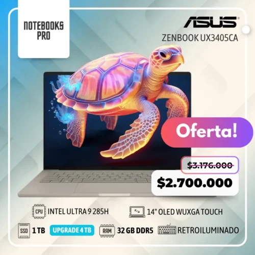 ASUS ZENBOOK UX3405CA - INTEL CORE ULTRA 9 285H - SSD 1 TB - 32 GB RAM DDR5 - 14" OLED WUXGA Touch