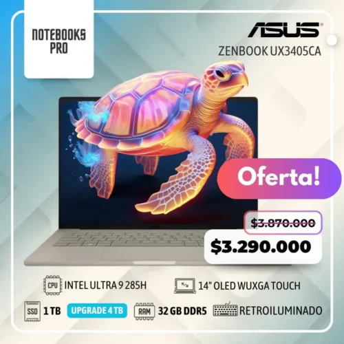 ASUS ZENBOOK UX3405CA - INTEL CORE ULTRA 9 285H - SSD 1 TB - 32 GB RAM DDR5 - 14" OLED WUXGA Touch