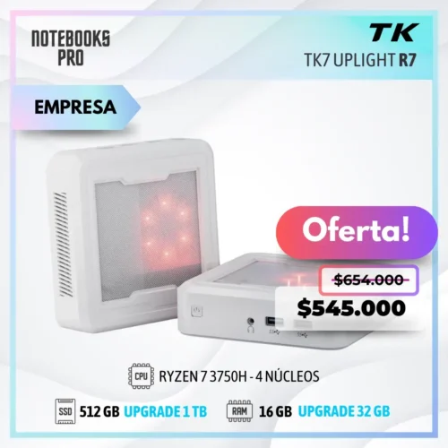 MINI PC TK7 UPLIGHT - RYZEN 7 3750H - SSD 512 GB - 16 GB RAM - 4 Núcleos