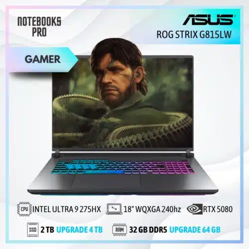 ASUS ROG STRIX G815LW - INTEL CORE ULTRA 9 275HX - SSD 2 TB - 32 GB RAM DDR5 - RTX 5080 - 18" WQXGA IPS 240Hz