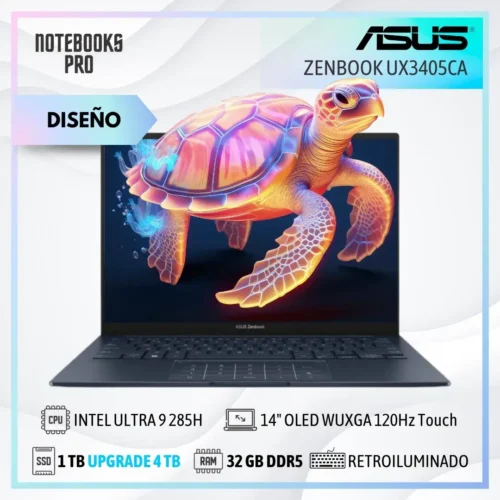 ASUS ZENBOOK UX3405CA - INTEL CORE ULTRA 9 285H - SSD 1 TB - 32 GB RAM DDR5 - 14" OLED WUXGA 120Hz Touch