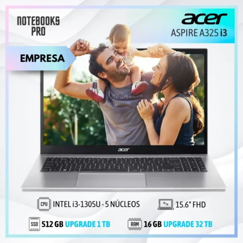 ACER ASPIRE 3 A325 - i3-1305U - SSD 512 GB - 16 GB RAM - 15.6" FHD - 5 Núcleos